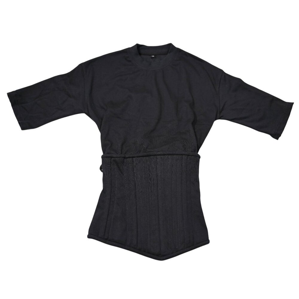 Sinead Gorey Cotton Boned Corset T-shirt in Black